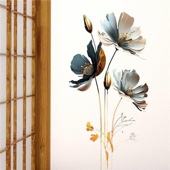 3D Floral Wall Stickers Waterproof Removable Wall Decals for Home Decor - Picture 5 of 7